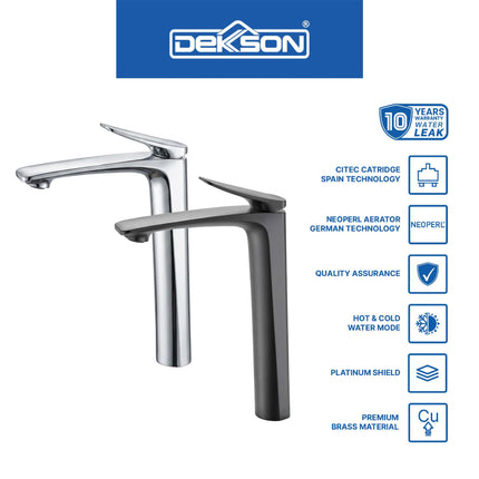 Basin Mixer Dekkson BM 8713L Keran Wastafel Panas Dingin