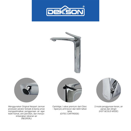 Basin Mixer Dekkson BM 8713L Keran Wastafel Panas Dingin