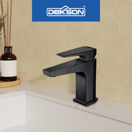 Basin Mixer Dekkson BM 1848 Premium Brass Keran Wastafel Mixer Faucet Panas Dingin Mixer Hot & Cold Water Tap Faucet Basin Chrome Black Gunmetal Gold