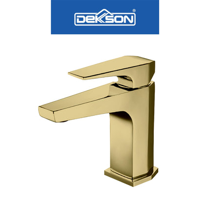 Basin Mixer Dekkson BM 1848 Premium Brass Keran Wastafel Mixer Faucet Panas Dingin Mixer Hot & Cold Water Tap Faucet Basin Chrome Black Gunmetal Gold