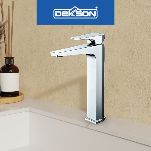 Basin Mixer Dekkson BM 1849L Premium Brass Keran Wastafel Mix Panas Dingin Cuci Tangan Brass Faucet Mixer Cold &amp; Hot Water Long Neck