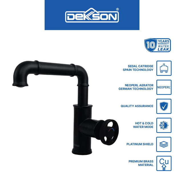 Basin Mixer Dekkson BM 2002 Keran Wastafel Panas Dingin Hot and Cold