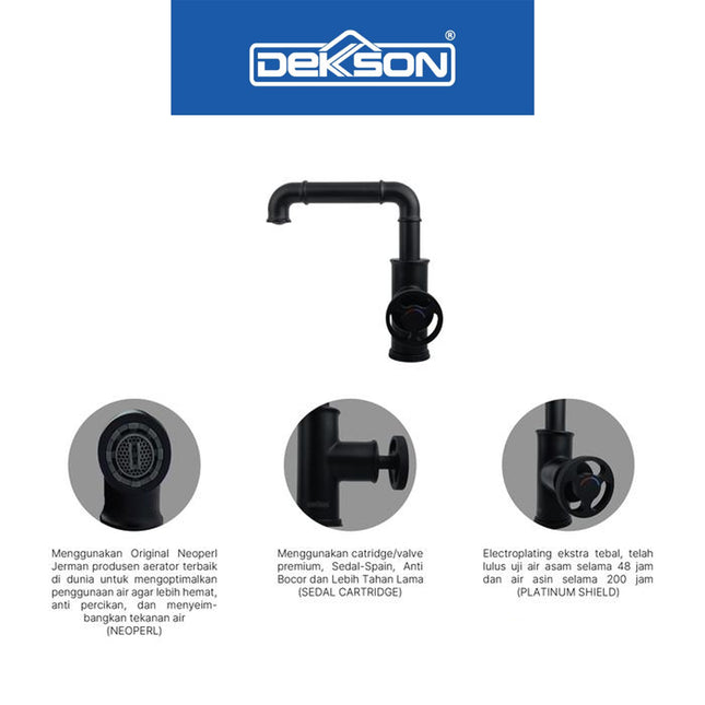 Basin Mixer Dekkson BM 2002 Keran Wastafel Panas Dingin Hot and Cold