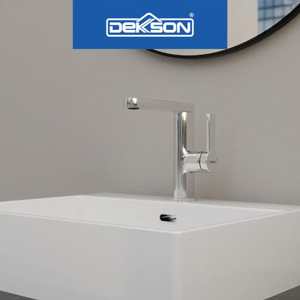 Basin Mixer Dekkson BM 8108 CP Brass Tap Faucet Mix Hot And Cold Keran Faucet Air Panas Dingin Wastafel Cuci Tangan Chrome Polished Kuningan