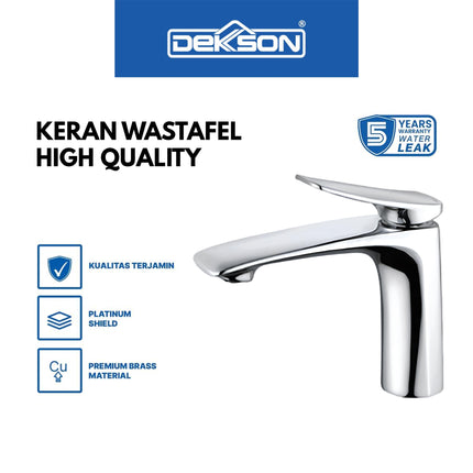 Basin Mixer Dekkson BM 8714 Keran Air Panas Dingin Wastafel Cuci Tangan Faucet Mixer Hot And Cold Water Basin Tap Chrome Matte Black