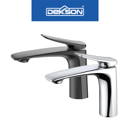 Basin Mixer Dekkson BM 8714 Keran Air Panas Dingin Wastafel Cuci Tangan Faucet Mixer Hot And Cold Water Basin Tap Chrome Matte Black