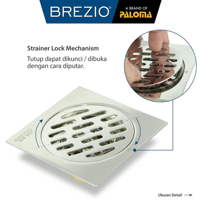 BREZIO Floor Drain Strainer Saringan Got Kamar Mandi Anti Bau FDBZ 17 Series