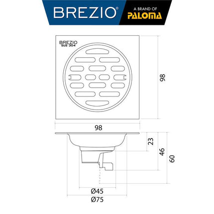 BREZIO Floor Drain Strainer Saringan Got Kamar Mandi Anti Bau FDBZ 17 Series