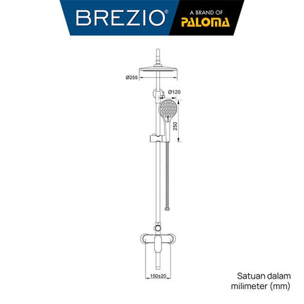 BREZIO Shower Tiang Set Panas Dingin FCBZ 1303 FCBZ 1303GM FCBZ 1803