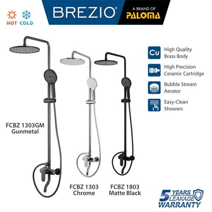 BREZIO Shower Tiang Set Panas Dingin FCBZ 1303 FCBZ 1303GM FCBZ 1803