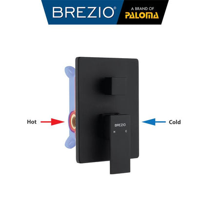 BREZIO FCBZ 3227 Keran Mixer Shower Tanam Set Dinding Tembok Kran Air Black