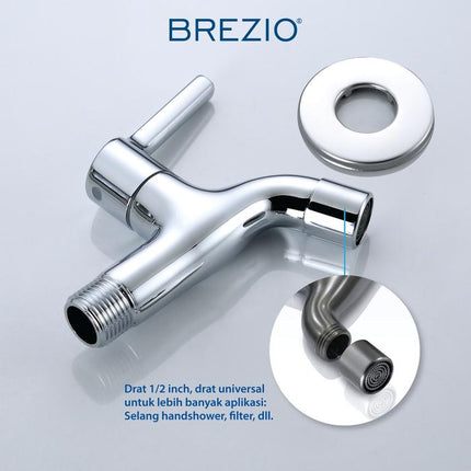BREZIO Keran Bak Mandi Kamar Cuci Dinding Tembok Kran Air Brass Kuningan Chrome Krom Black Hitam Gunmetal Gun Metal FCBZ 7171 FCBZ 7271 FCBZ 7371