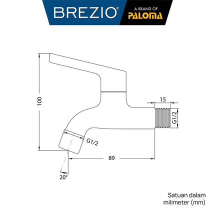 BREZIO Keran Bak Mandi Kamar Cuci Dinding Tembok Kran Air Brass Kuningan Chrome Krom Black Hitam Gunmetal Gun Metal FCBZ 7171 FCBZ 7271 FCBZ 7371