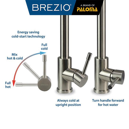 BREZIO Keran Dapur Cuci Piring Fleksibel Tarik Kran Air Sink Flexible Pull Out Down Mixer Panas Dingin Stainless Black Gunmetal Gun Metal Grey Gold Hitam Abu Emas FCBZ 8151 8161