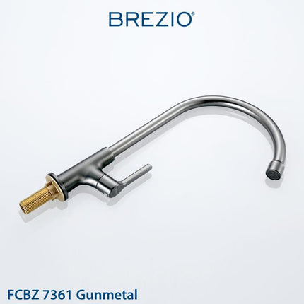 BREZIO Keran Sink Angsa Cuci Piring Dapur Kran Air Black Hitam Wastafel Brass Kuningan Chrome Silver Grey Abu Black Hitam Gunmetal Gun Metal FCBZ 7161 FCBZ 7261 7361