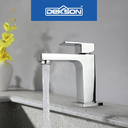 Basin Tap Dekkson BT 1809 BR CP Keran Washtafel Lever Basin Sink Tap Faucet Air Tuas Naik Turun Kran Air Cuci Tangan Engkol Kuningan Kilap Brass Wash Tap