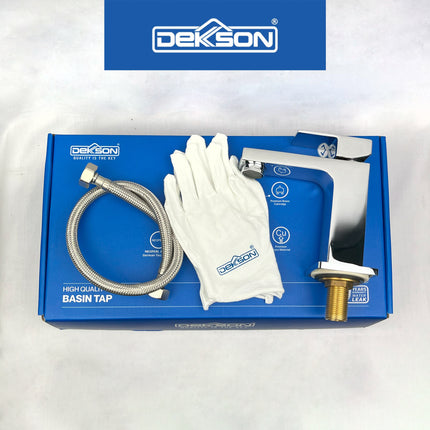 Basin Tap Dekkson BT 1809 BR CP Keran Washtafel Lever Basin Sink Tap Faucet Air Tuas Naik Turun Kran Air Cuci Tangan Engkol Kuningan Kilap Brass Wash Tap