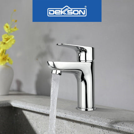 Basin Tap Dekkson BT 5118 BR CP Keran Washtafel Lever Basin Sink Tap Kran Air Tuas Naik Turun Cuci Tangan Engkol Kuningan Kilap
