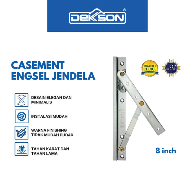 Engsel Casement Dekkson CAS DKS IRON 8" INCH Engsel Jendela Friction Stay