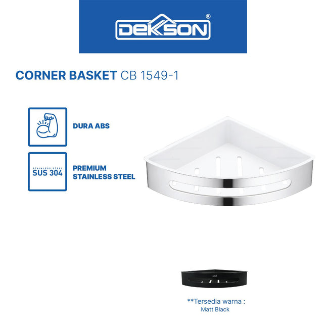 Corner Basket Plastic Dekkson CB 1549 Tempat Rak Sabun Sudut