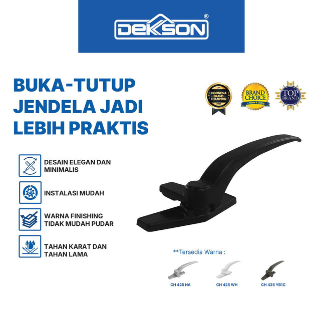 Handle Rambuncis Casement Dekkson DKS 425 RH LH Aluminium Pengunci Jendela