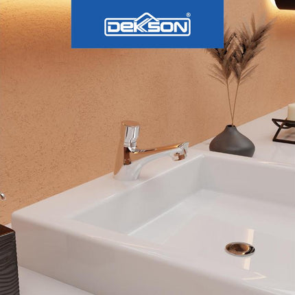 Basin Tap Dekkson SCB D8001 Self Closing Push Button Keran Otomatis Chrome Plated