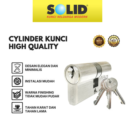 Silinder Kunci Pintu Solid DC SLD 02-60 US 26D Double Cylinder