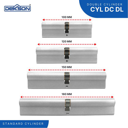 DEKKSON Silinder Kunci Pintu CYL DC DL 60MM SN Double Cylinder Standart