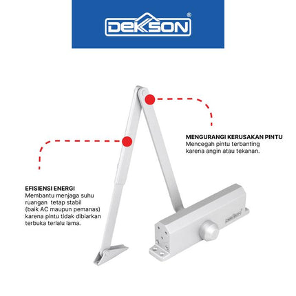 DEKKSON Door Closer Penutup Pintu Otomatis DCL 300 Non Hold Open
