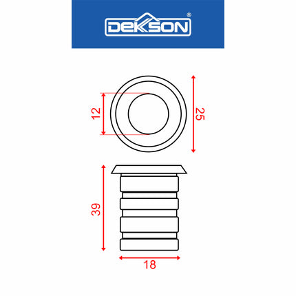 Dust Proof Dekson Dekkson DP DKS SS Penutup Lubang Grendel Tanam
