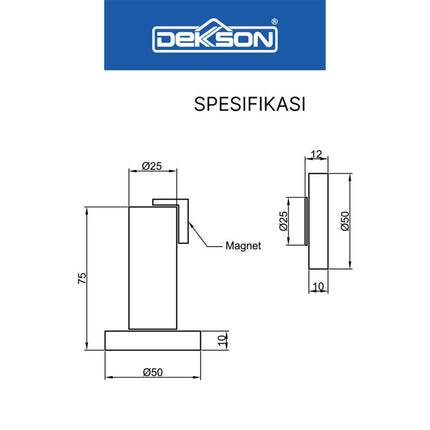 Door Stopper Dekkson DS 007 SN Penahan Pengganjal Pintu