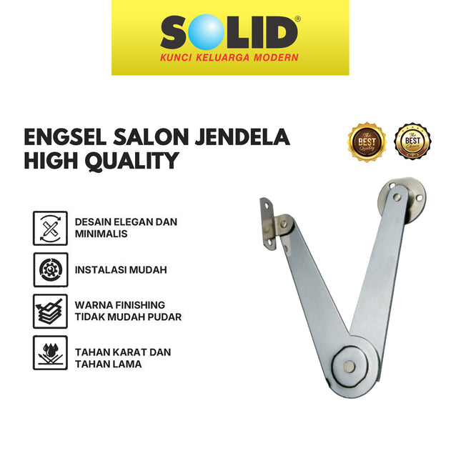 Engsel Salon SOLID ES SLD 633 - 9" INCH Engsel Jendela Chrome