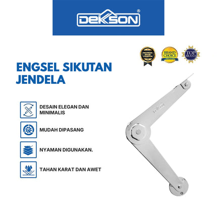 DEKKSON Furniture Hinge Engsel Salon Hinge ES SL SUS 304 ES 9" SSS Engsel Sikutan Jendela Lemari