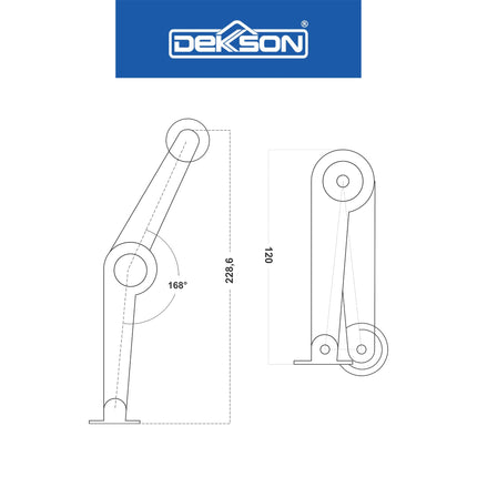 DEKKSON Furniture Hinge Engsel Salon Hinge ES SL SUS 304 ES 9" SSS Engsel Sikutan Jendela Lemari