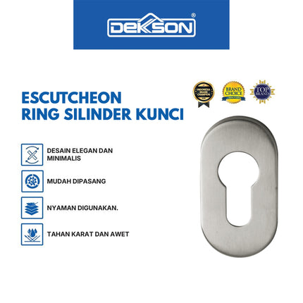 Escutcheon Dekson Dekkson ESCN 84030 SSS Tutup Ring Kunci Oval