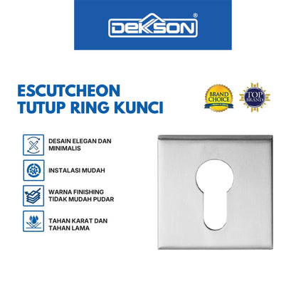 Escutheon Ring Kunci DEKKSON DKS SQ01 SSS Tutup Ring Kunci