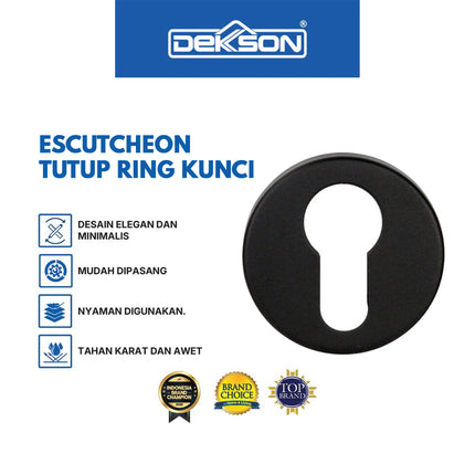 Escutcheon Dekkson ESC DKS 855 BK Tutup Ring Kunci Bulat Black Hitam