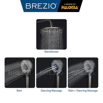 BREZIO Shower Tanam Set Concealed Keran Mandi Kran Air Panas Dingin Dinding Wall Faucet Shower Mixer Hot Cold Kamar Mandi Bathroom Chrome Krom Silver Gunmetal Grey Abu Matte Black Hitam Brushed Gold Emas FCBZ 2127 2127CP 2127GM 2127MB 2127BG