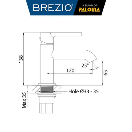 BREZIO Keran Wastafel Cuci Tangan Kran Air Panas Dingin Faucet Basin Mixer Hot Cold Lavatory Kamar Mandi Bathroom Chrome Krom Silver Gunmetal Grey Abu Matte Black Hitam Brushed Gold Emas FCBZ 2131 2131CP 2131GM 2131MB 2131BG