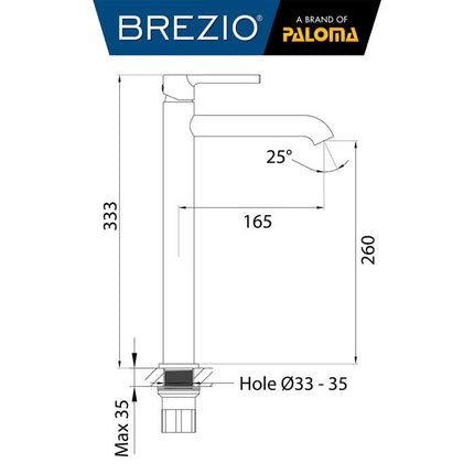 BREZIO Keran Wastafel Tinggi Cuci Tangan Kran Air Panas Dingin Bambu Tall Faucet Basin Mixer Hot Cold Lavatory Kamar Mandi Bathroom Chrome Krom Silver Gunmetal Grey Abu Matte Black Hitam Brushed Gold Emas FCBZ 2133 2133CP 2133GM 2133MB 2133BG