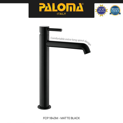 Keran Wastafel PALOMA FCP 1843 Chrome Krom Silver Grey Abu Black Hitam Gunmetal Gold Emas Bronze Tinggi Cuci Tangan Kran Air Panas Dingin Tall Faucet Basin Mixer Hot Cold Lavatory Brass Kuningan FCP 1843 1843M 1843T 1843S 1843S 1843E 1843SN 1843RB
