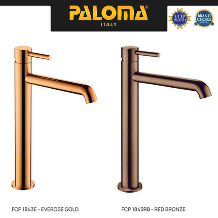 Keran Wastafel PALOMA FCP 1843 Chrome Krom Silver Grey Abu Black Hitam Gunmetal Gold Emas Bronze Tinggi Cuci Tangan Kran Air Panas Dingin Tall Faucet Basin Mixer Hot Cold Lavatory Brass Kuningan FCP 1843 1843M 1843T 1843S 1843S 1843E 1843SN 1843RB