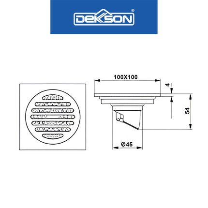 Floor Drain Dekkson FD 9900 BR Brass Saringan Selokan Air Premium Brass Got Kamar Mandi Anti Bau