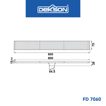 Floor Drain Dekkson FD 7030 7060 Saringan Air Kamar Mandi Toilet Garis Kotak Panjang 300mm 600mm Stainless Saringan Selokan WC