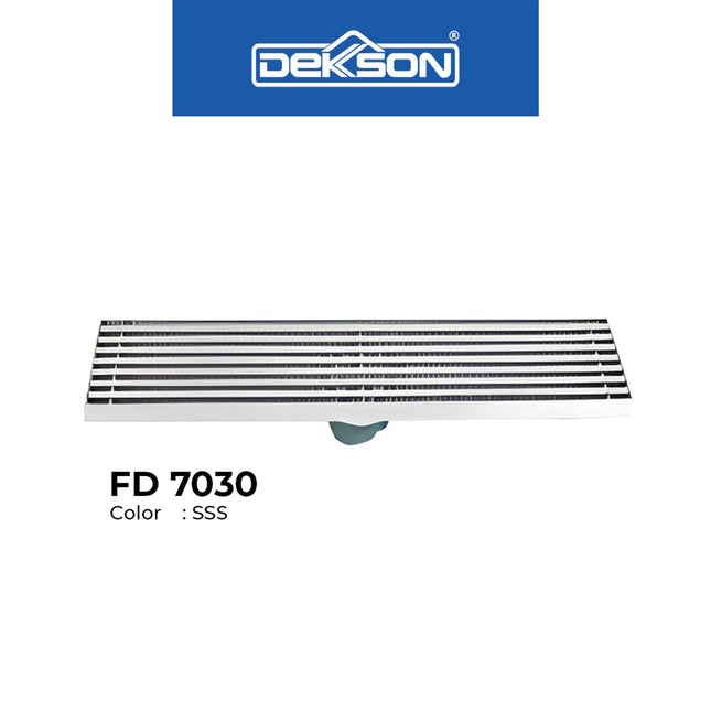 Floor Drain Dekkson FD 7030 7060 Saringan Air Kamar Mandi Toilet Garis Kotak Panjang 300mm 600mm Stainless Saringan Selokan WC