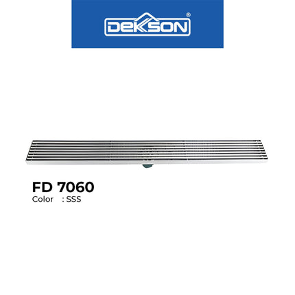 Floor Drain Dekkson FD 7030 7060 Saringan Air Kamar Mandi Toilet Garis Kotak Panjang 300mm 600mm Stainless Saringan Selokan WC