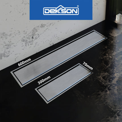 Floor Drain Dekkson FD 7300 7600 Saringan Kamar Mandi 300mm 600mm Shower Toilet Bathroom Linear Panjang Saringan Got Stainless Air Selokan WC