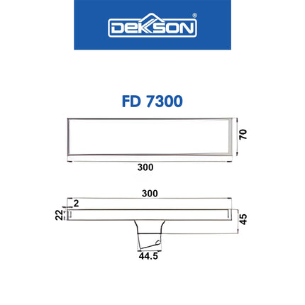 Floor Drain Dekkson FD 7300 7600 Saringan Kamar Mandi 300mm 600mm Shower Toilet Bathroom Linear Panjang Saringan Got Stainless Air Selokan WC