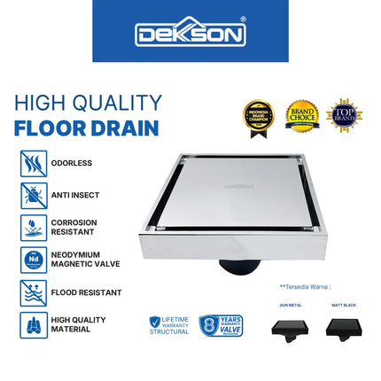 Floor Drain Dekkson FD 7700 BR Saringan Got Air Selokan Brass FD7700 Saringan Selokan Premium Brass