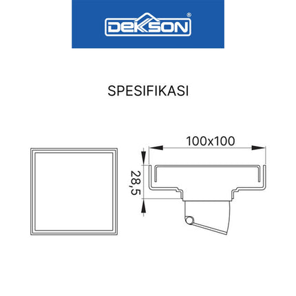 Floor Drain Dekkson FD 7700 BR Saringan Got Air Selokan Brass FD7700 Saringan Selokan Premium Brass